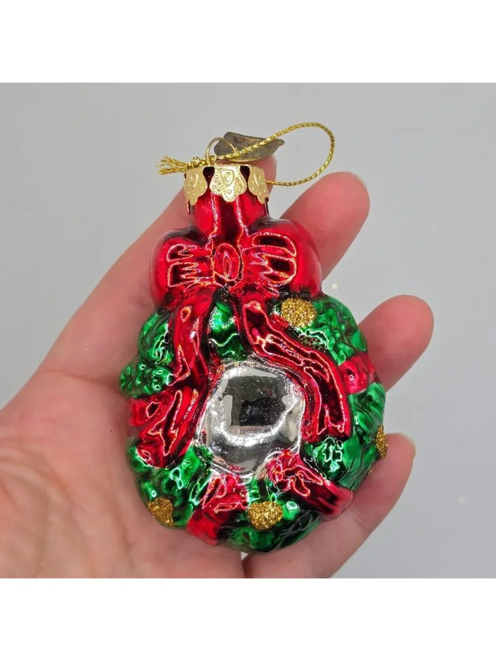 Christmas Ornament Glass Holiday Wreath Thomas Pacconi Museum Series 2003 VTG